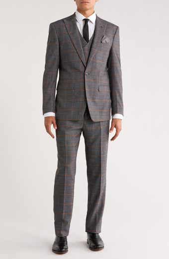 ZEGARIE Slim Fit 3-Piece Check Suit