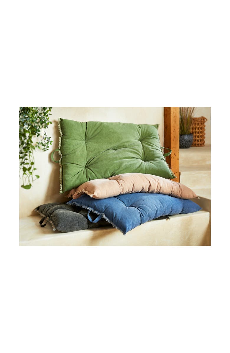 tag Beige Cotton Yarn Dyed Stone Wash Decorative Throw Pillow, Alternate, color, Beige