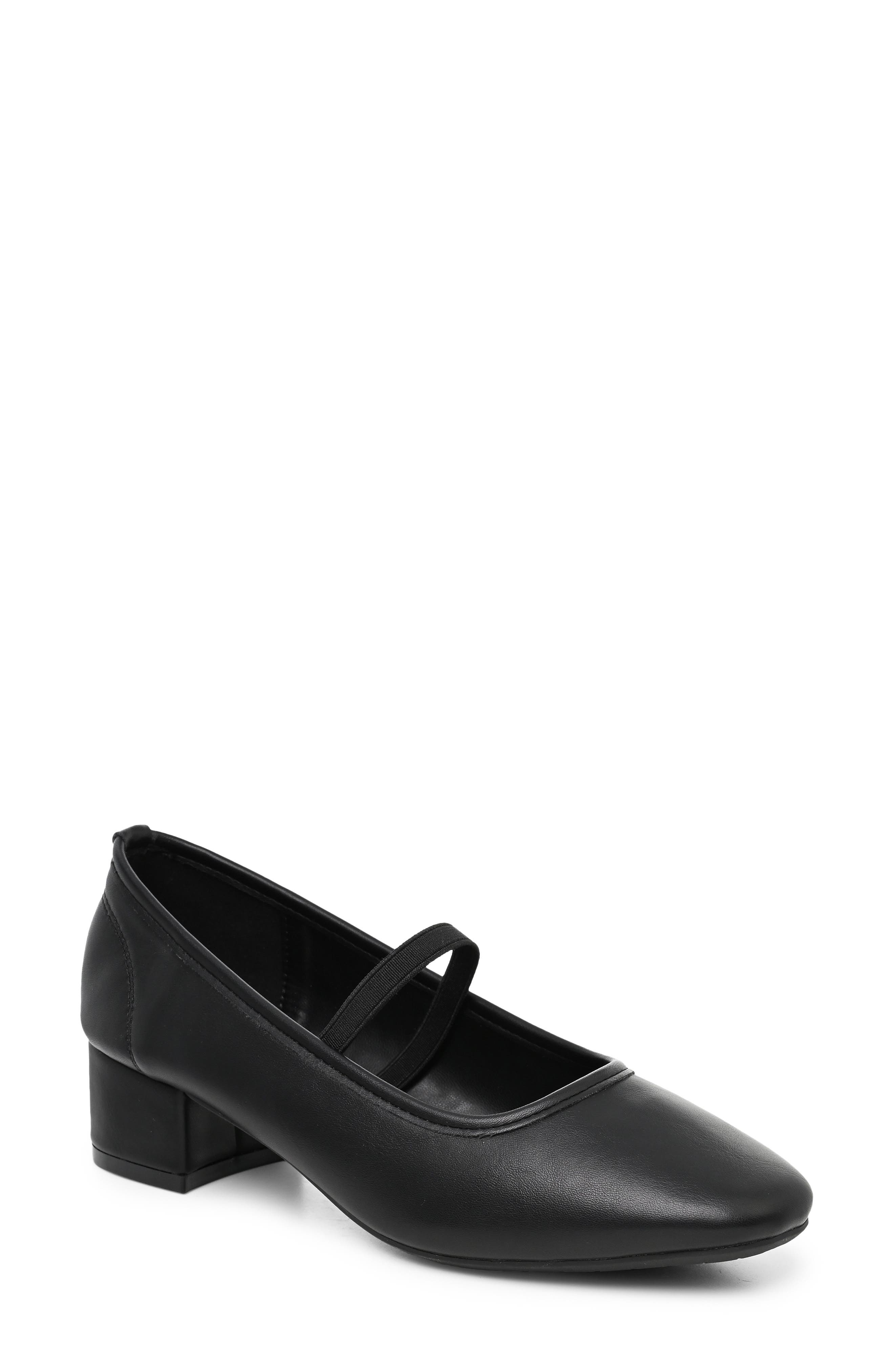 Marlie Faux Leather Mary Jane Heel