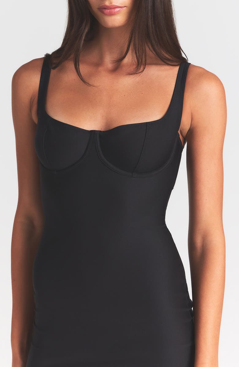 SKIMS Body Midi Dress, Alternate, color, Onyx