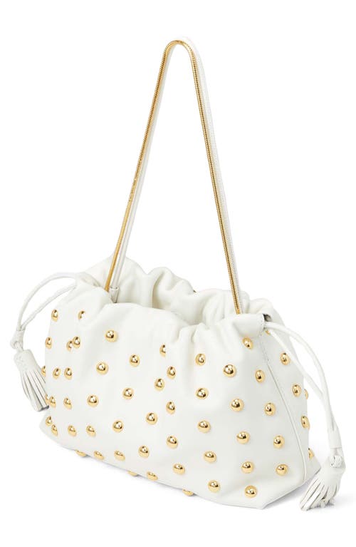 Veronica Beard Small Stash Studded Leather Drawstring Clutch