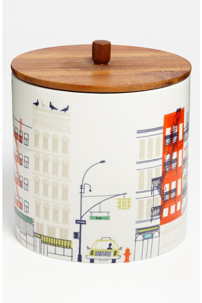 'hopscotch drive about town' large canister, Main, color, WHITE