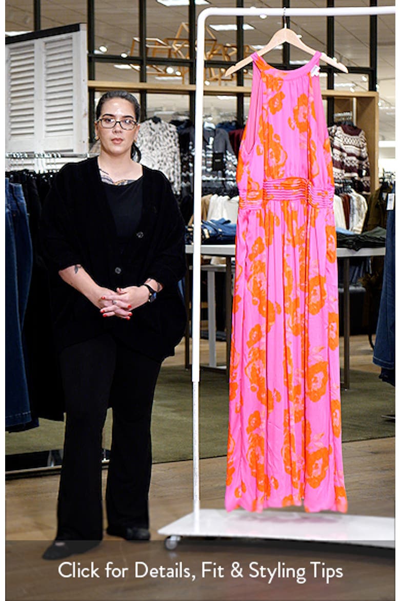 Lailah Floral Balboa Landy Halter Neck Maxi Dress video