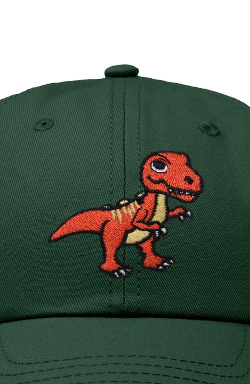 Dalix T-rex Embroidered Casual Cap In Dark Green