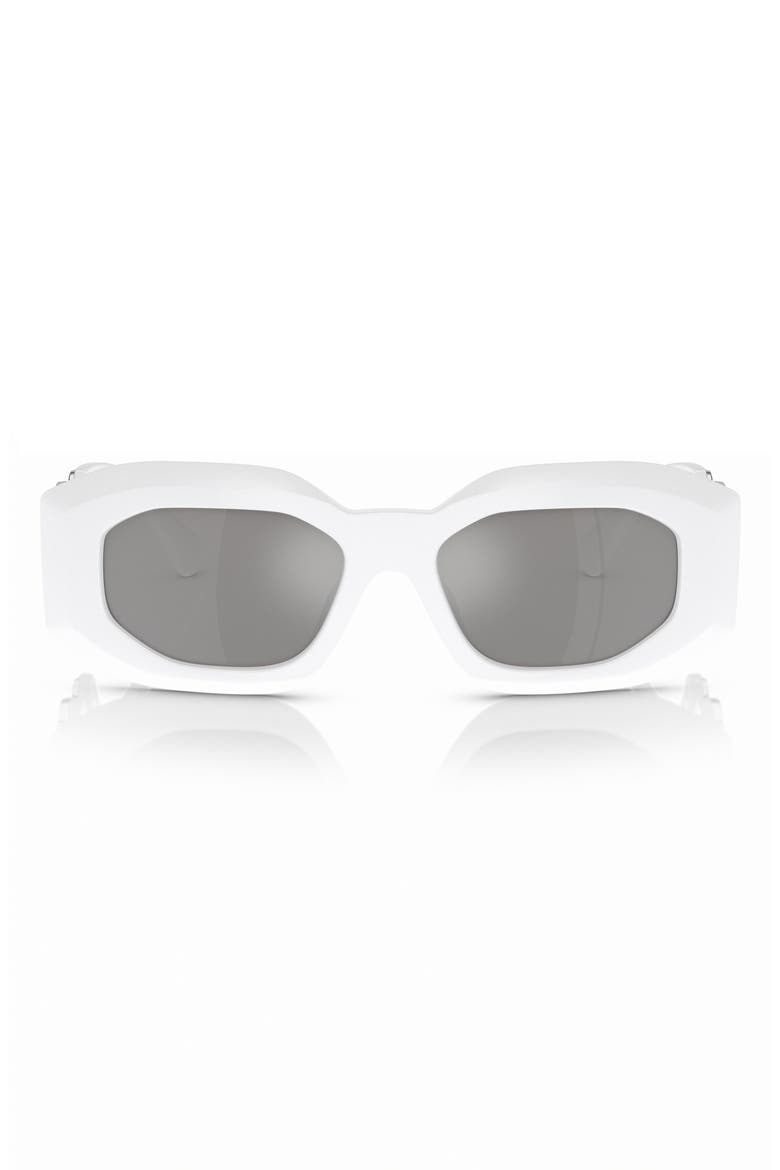 53mm Irregular Sunglasses, Main, color, SILVER MIRROR