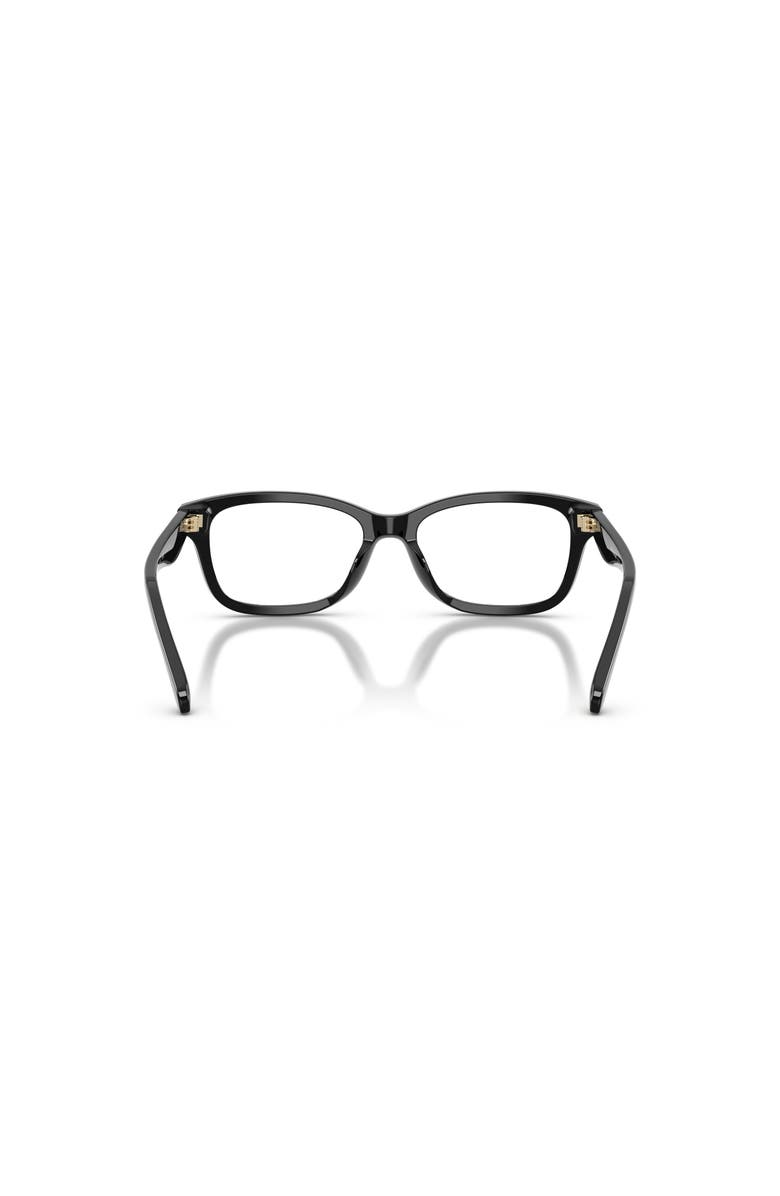 COACH 49mm Rectangle optical glasses, Alternate, color, Black