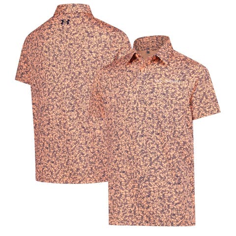 Boys' Youth Under Armour  Orange THE PLAYERS Blade Print Polo