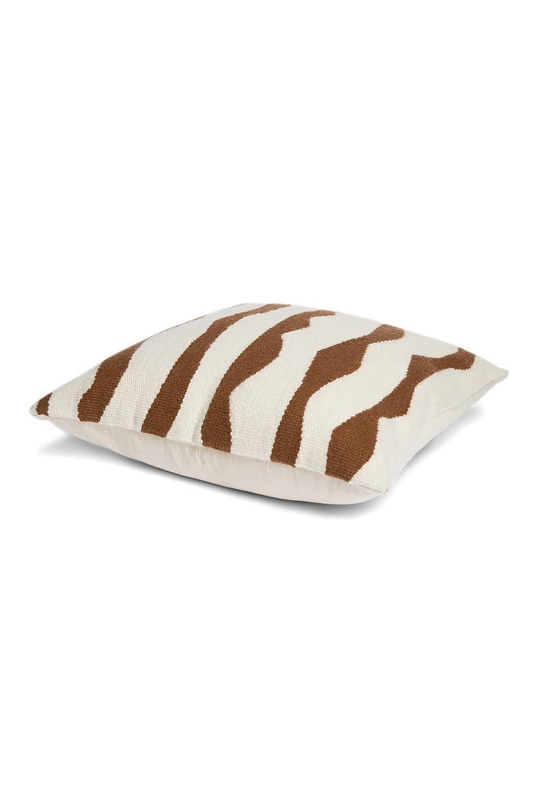 Paso Wool Blend Throw Pillow, Alternate, color, NATURAL / CHESTNUT