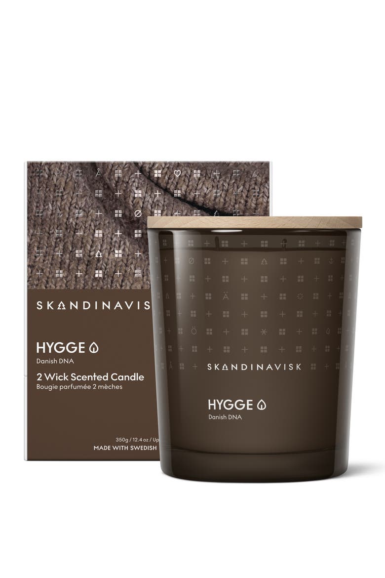 HYGGE 2-wick Scented Candle 350g, Main, color, Camel Brown