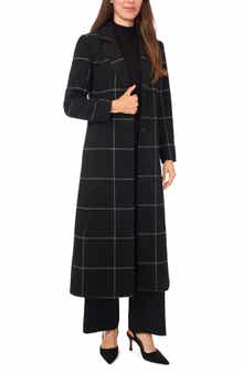 Halogen® Windowpane Check Longline Jacket