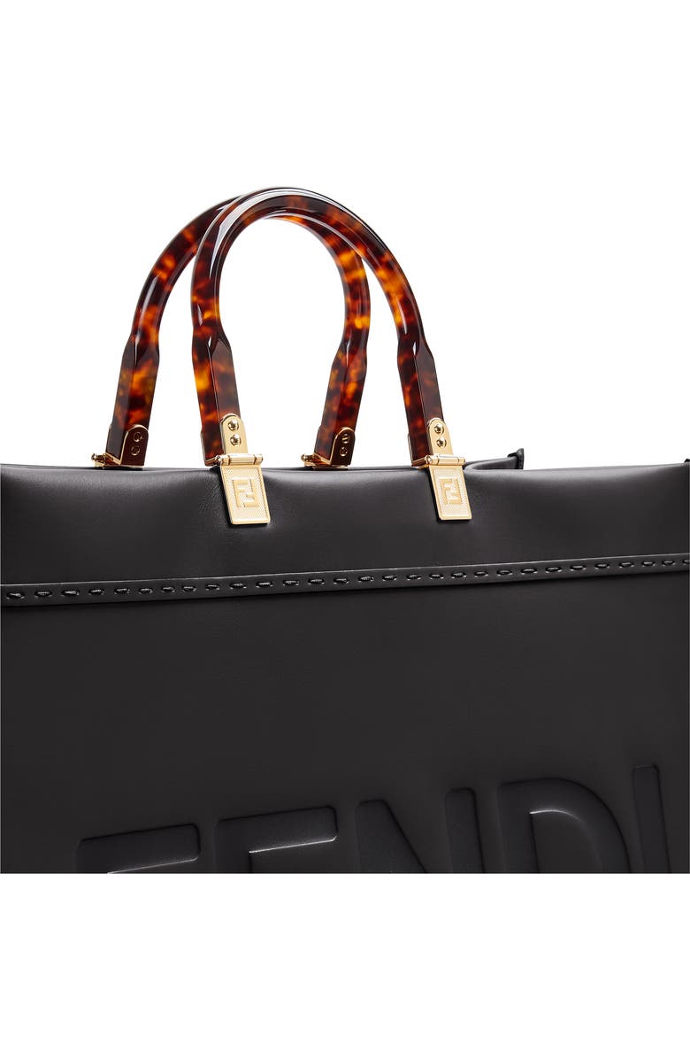 Fendi Large Sunshine Leather Shopper, Alternate, color,