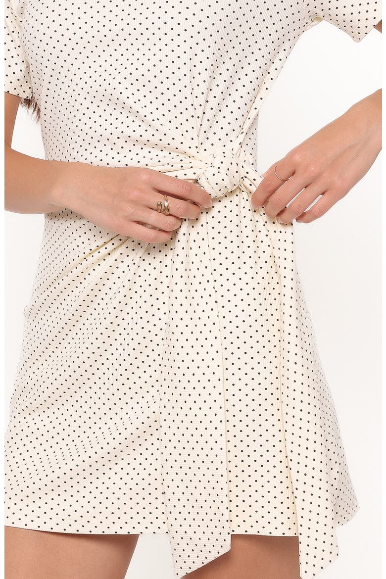 Sonia Short Sleeve Minidress, Alternate, color, WHITE POLKA DOT
