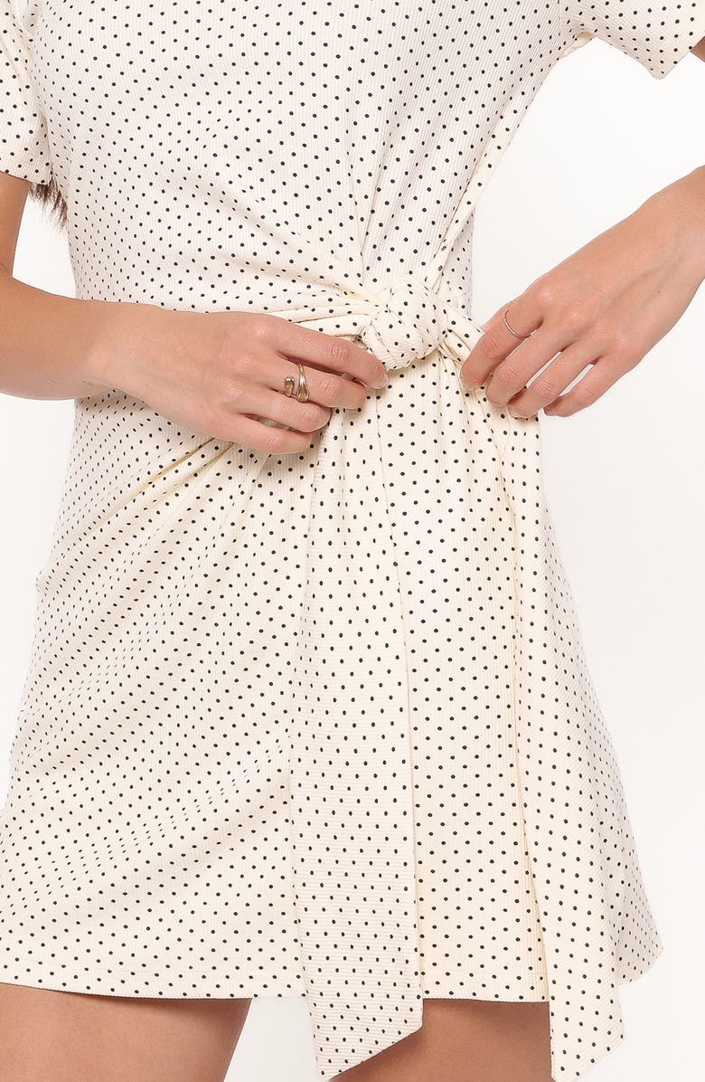 Petal & Pup Sonia Short Sleeve Minidress, Alternate, color, White Polka Dot