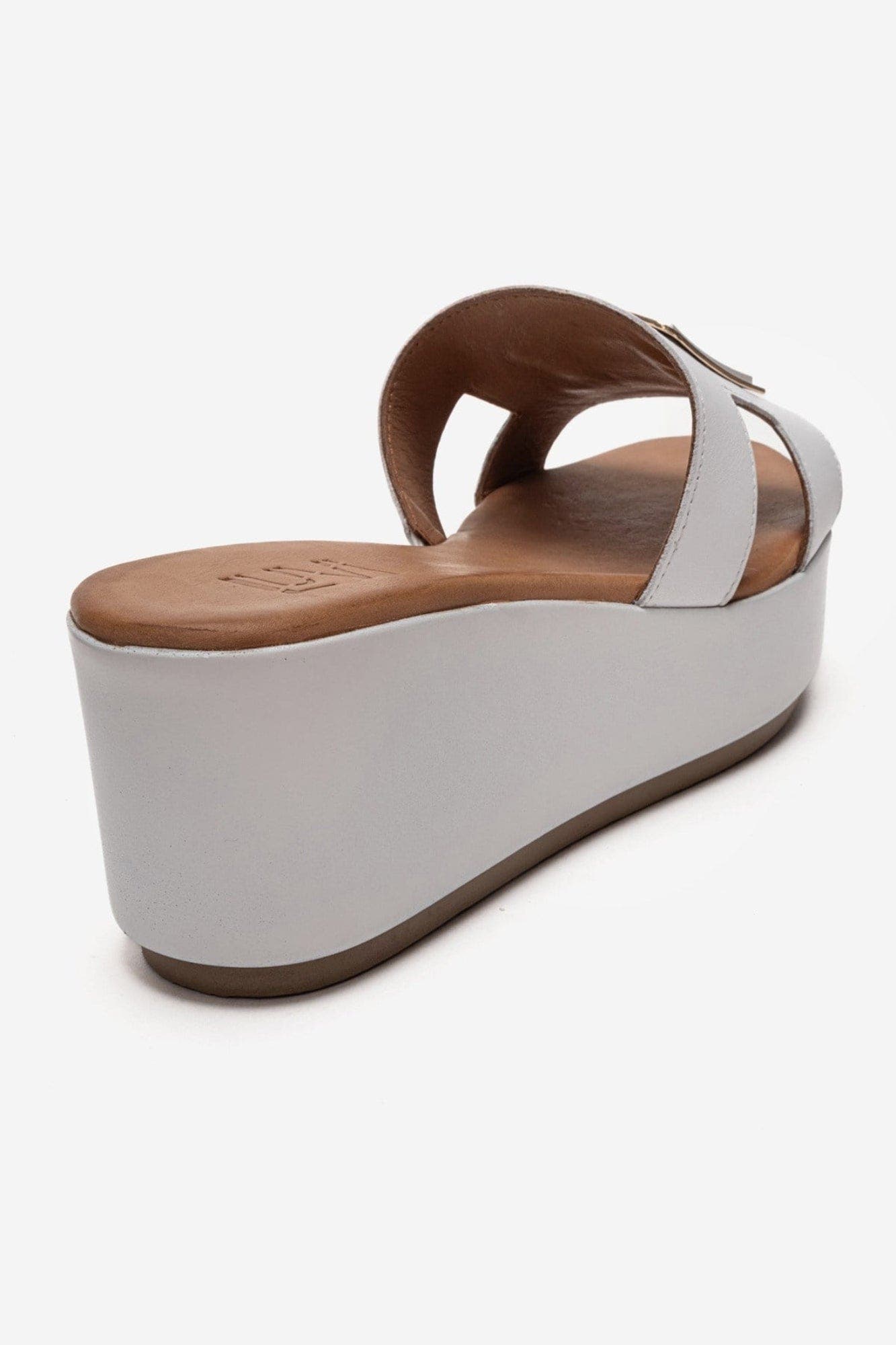 Hiola Leather Platform Sandal, Alternate, color, White