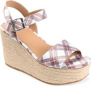 Journee Collection Pearrl Espadrille Platform Wedge Sandal