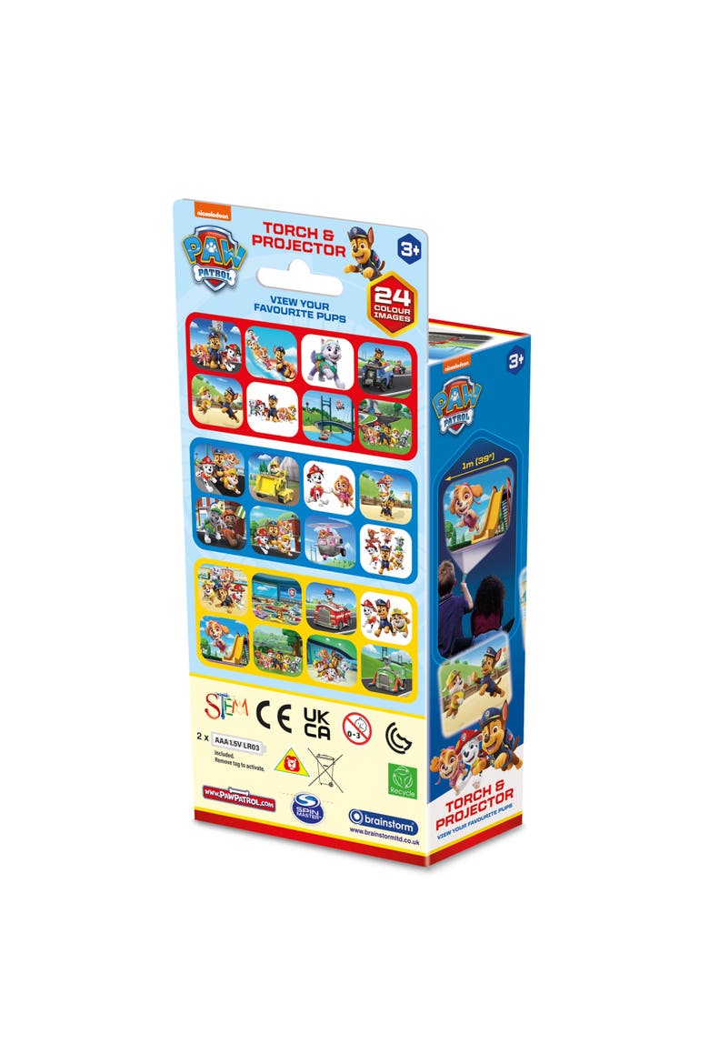 Paw Patrol Torch & Projector, 24 Images, Plastic, Kids Ages 3+, Alternate, color, Multicolored