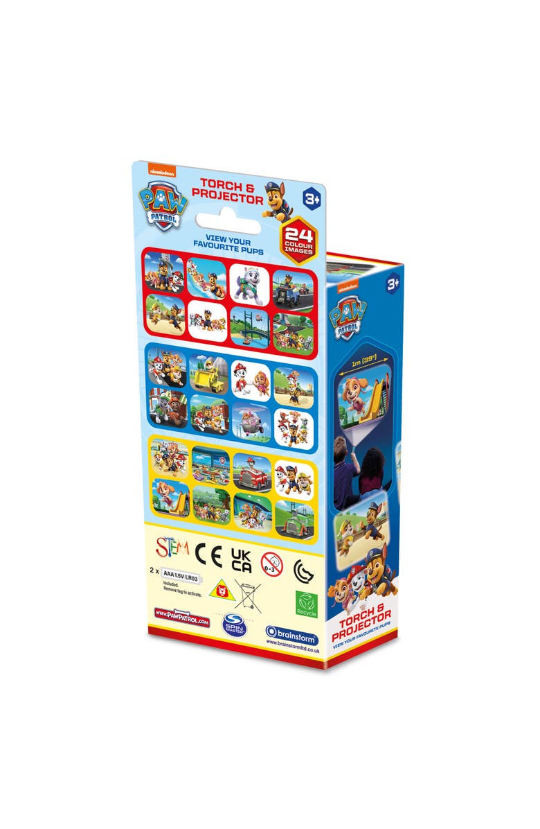 Nickelodeon Paw Patrol Torch & Projector, 24 Images, Plastic, Kids Ages 3+, Alternate, color, Multicolored