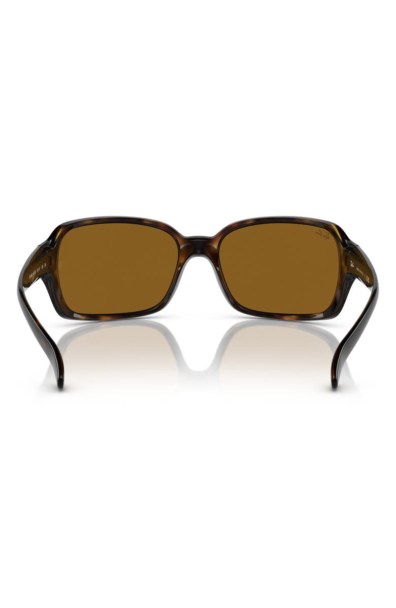 Ray-Ban 60mm Wrap Sunglasses, Alternate, color, Brown