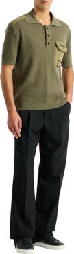 Balmain Vintage Utility ribbed knit polo