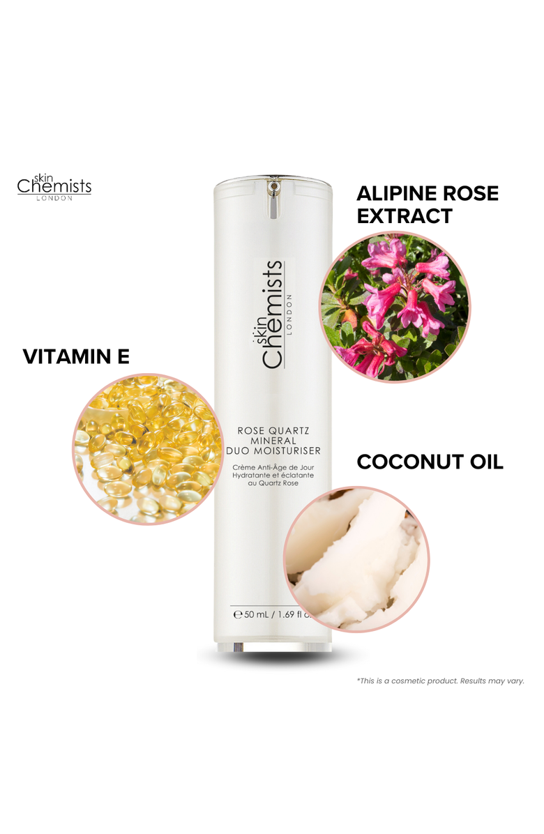 SKINCHEMISTS Rose Quartz Duo Moisturiser 50ml, Alternate, color, White