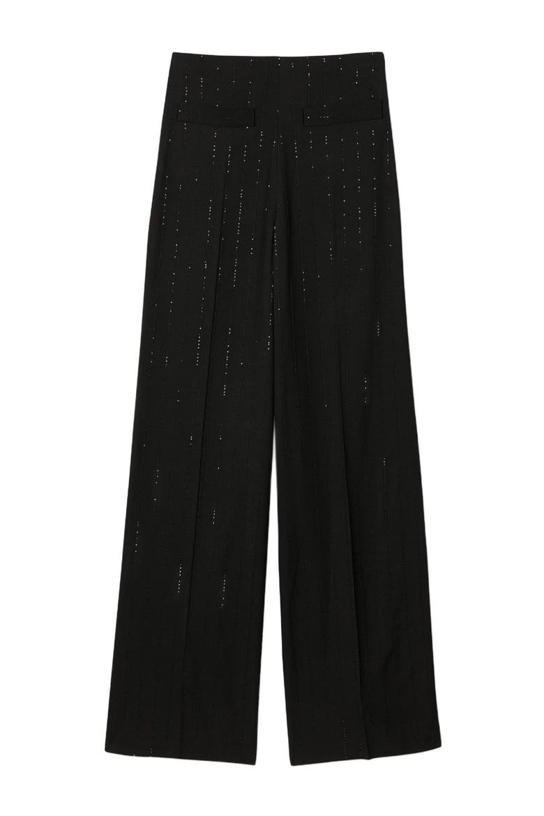 Sequinned suit trousers, Alternate, color, Black