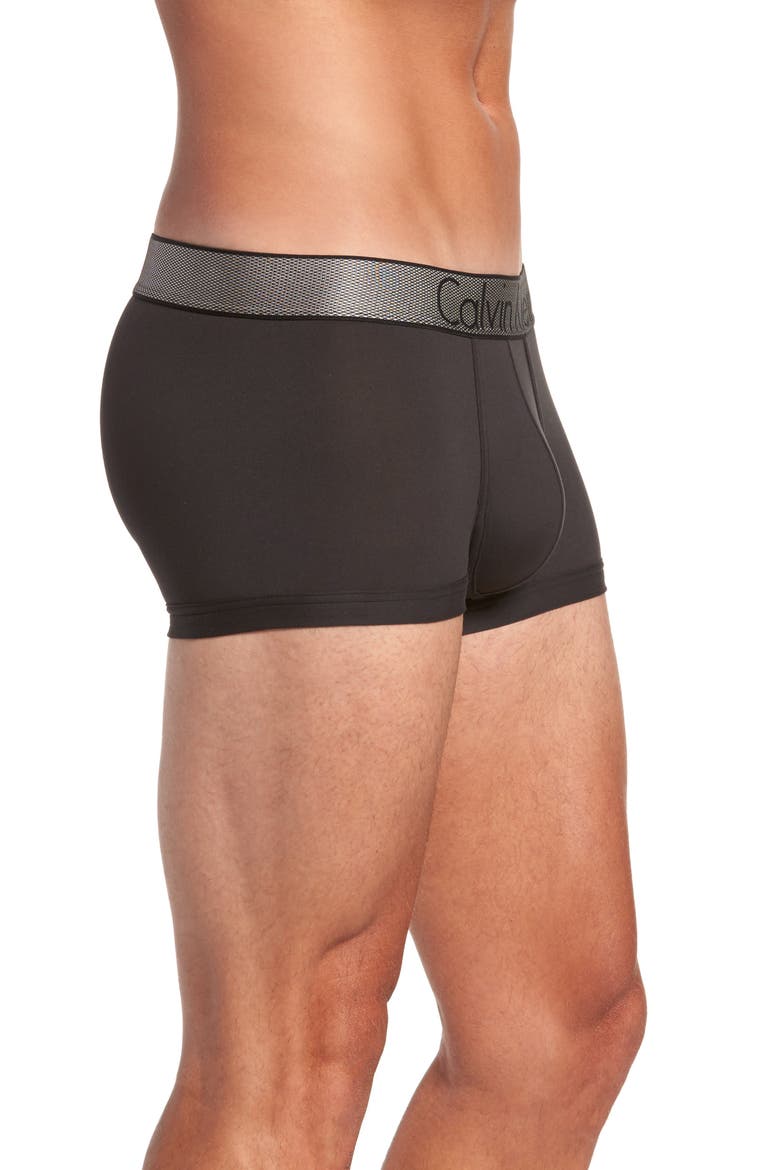 Customized Stretch Low Rise Trunks, Alternate, color, BLACK