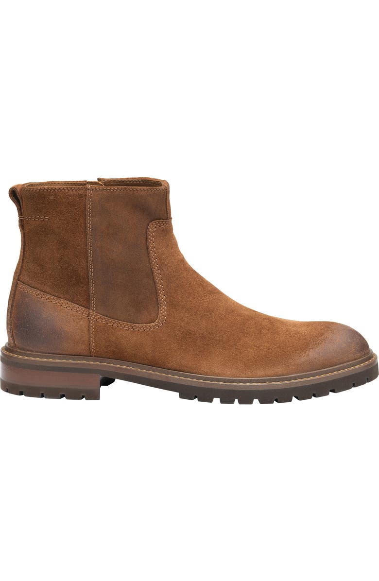 Johnston & Murphy Barret Zip Boot, Alternate, color, Brown Waxed Suede