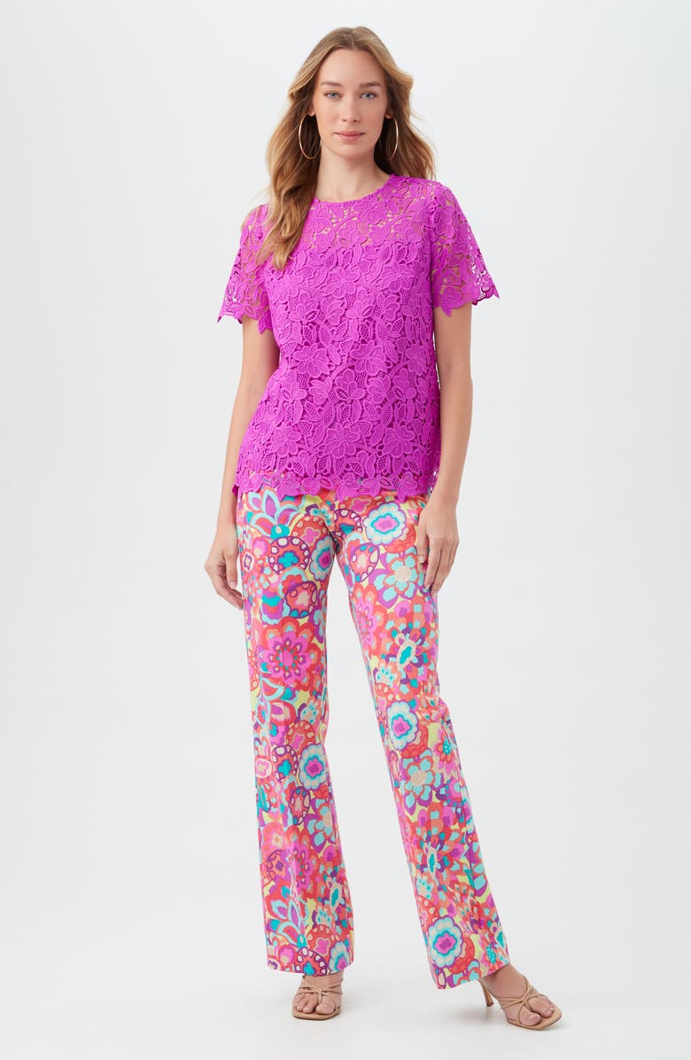Trina Turk Rochelle Lace Top, Alternate, color, Violetta