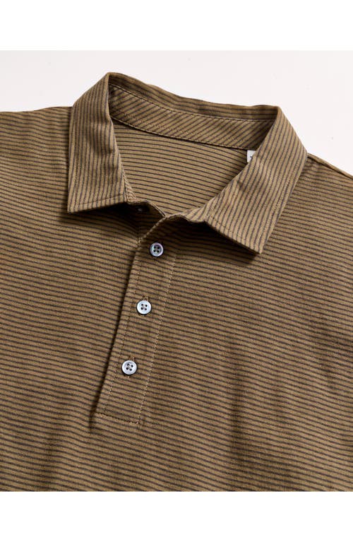 Billy Reid Pensacolo Stripe Polo In Olive/black