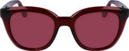 FERRAGAMO Classic Logo Tea Cup 52mm Round Sunglasses