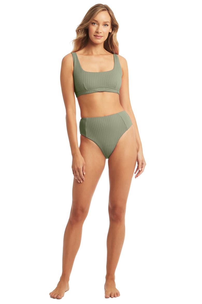Vesper Multifit Bralette Bikini Top, Alternate, color, SAGE
