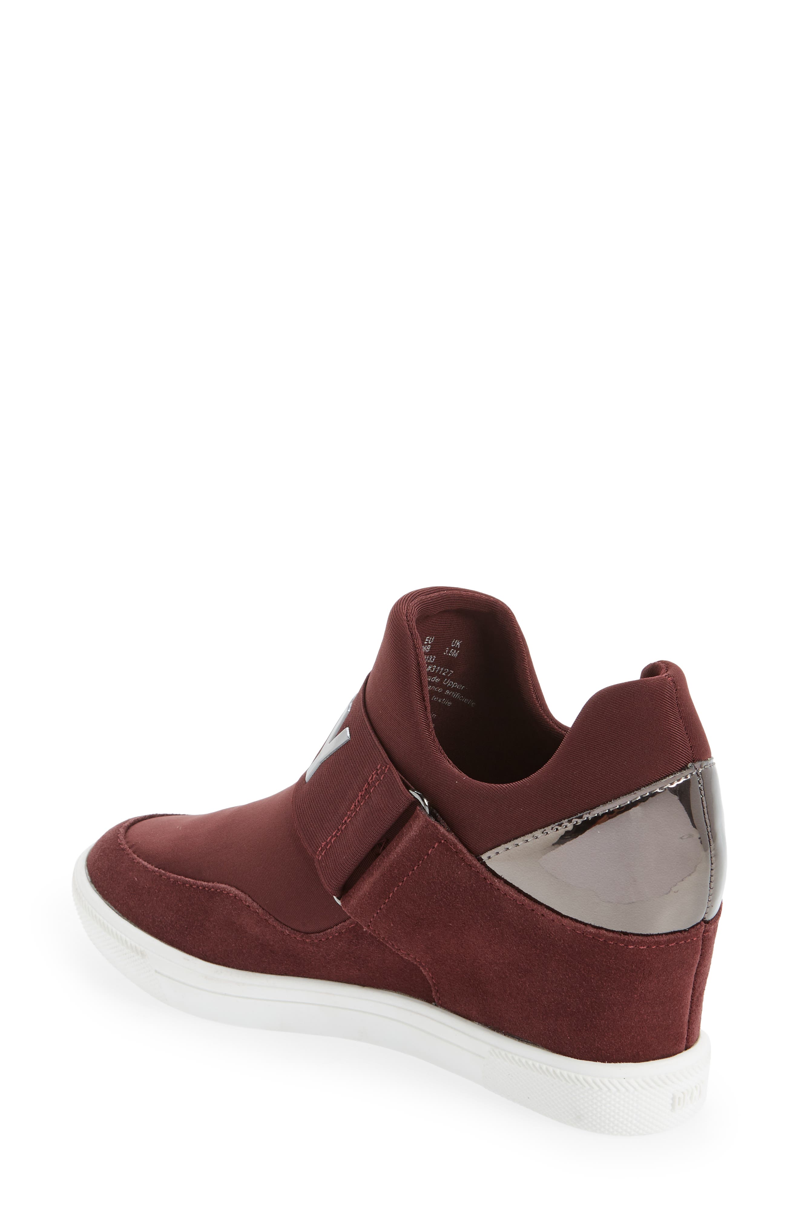 DKNY Cosmos Wedge Sneaker, Alternate, color, Bordeaux
