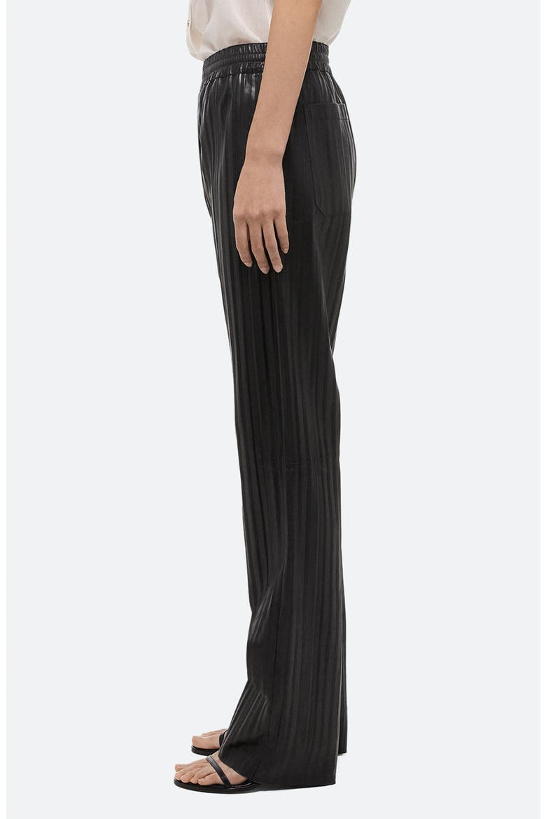 Pleated Leather Car Pants, Alternate, color, BLACK