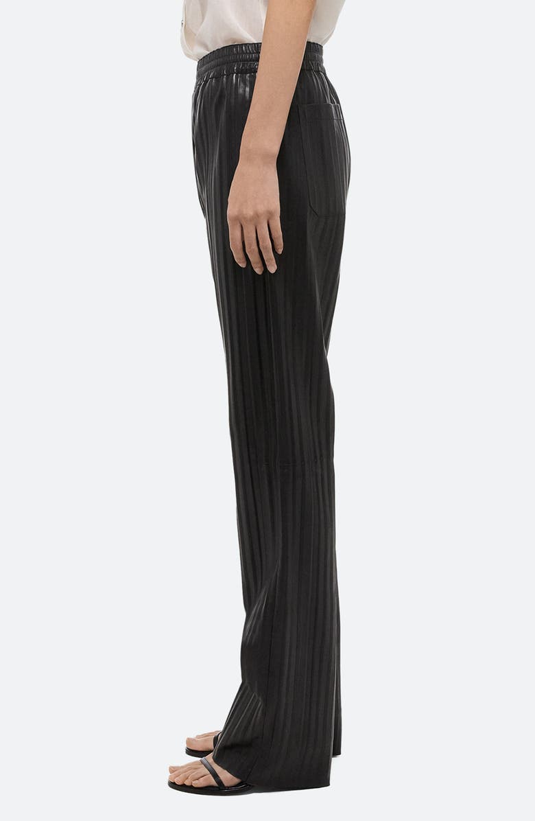 Helmut Lang Pleated Leather Car Pants, Alternate, color, Black