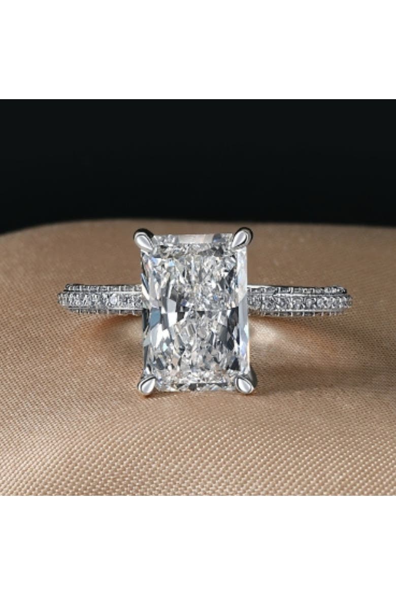 Certified 3.44Ct Cassidy Radiant Cut Diamond Engagement Ring 14k Gold Lab Grown, Alternate, color, 14k White Gold