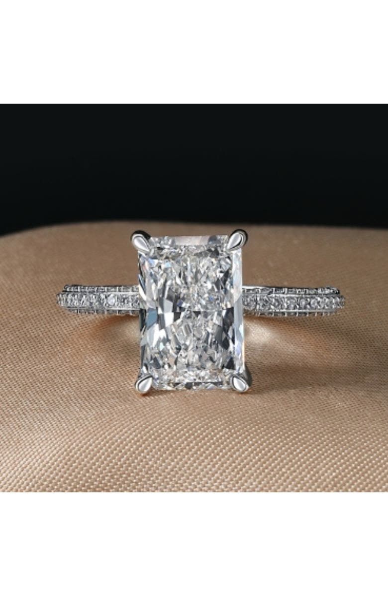 Bliss Diamond Certified 3.44Ct Cassidy Radiant Cut Diamond Engagement Ring 14k Gold Lab Grown, Alternate, color, 14K White Gold