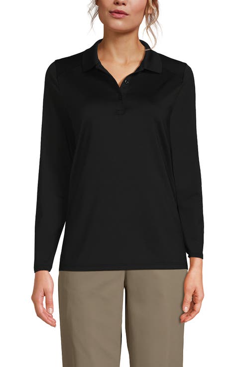 School Uniform  Long Sleeve Feminine Fit Rapid Dry Polo Shirt
