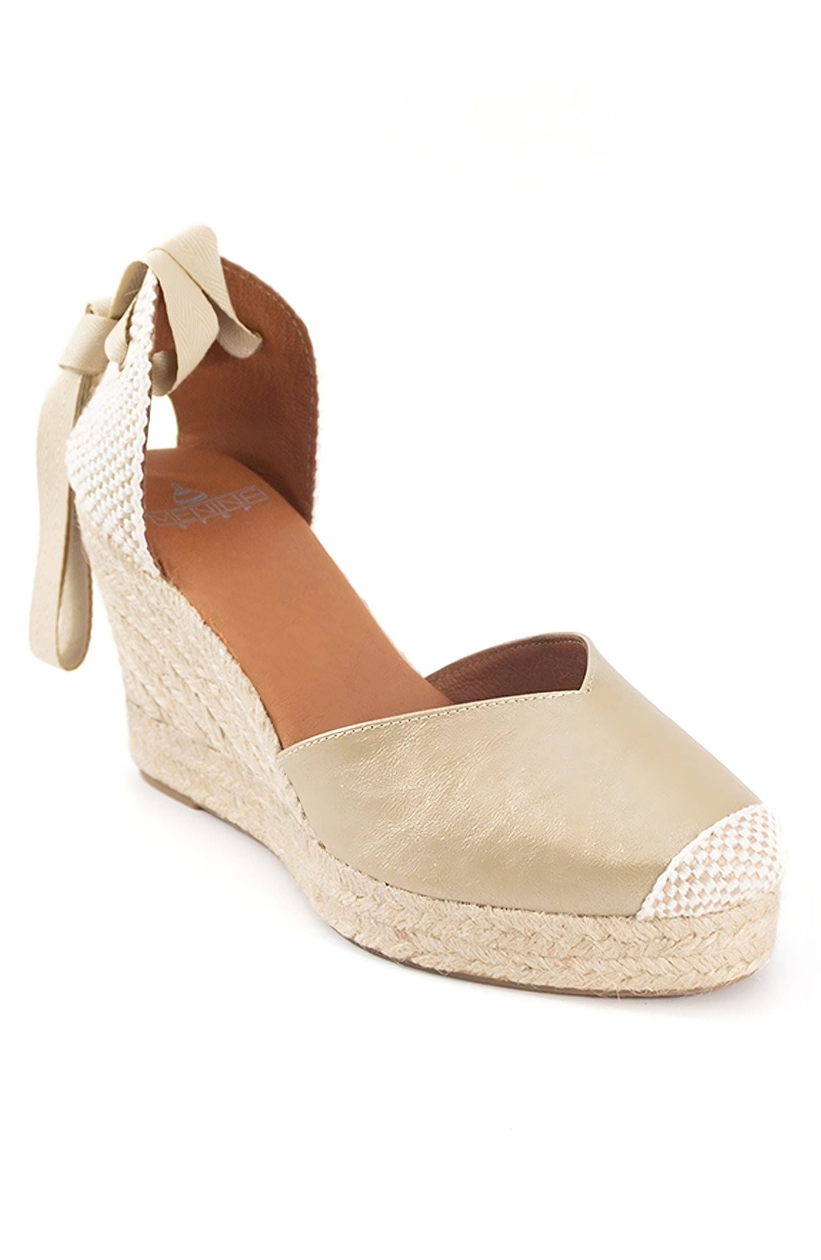 Menina Step Jimena High-Lace Espadrille, Alternate, color, Gold