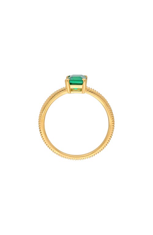 Ys Gems Lab-grown Zambian Emerald Ring In Green