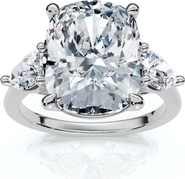 Bliss Diamond Certified 5 3/4Ct Aria Cushion Diamond Engagement Ring 14k Gold or Pt Lab Grown