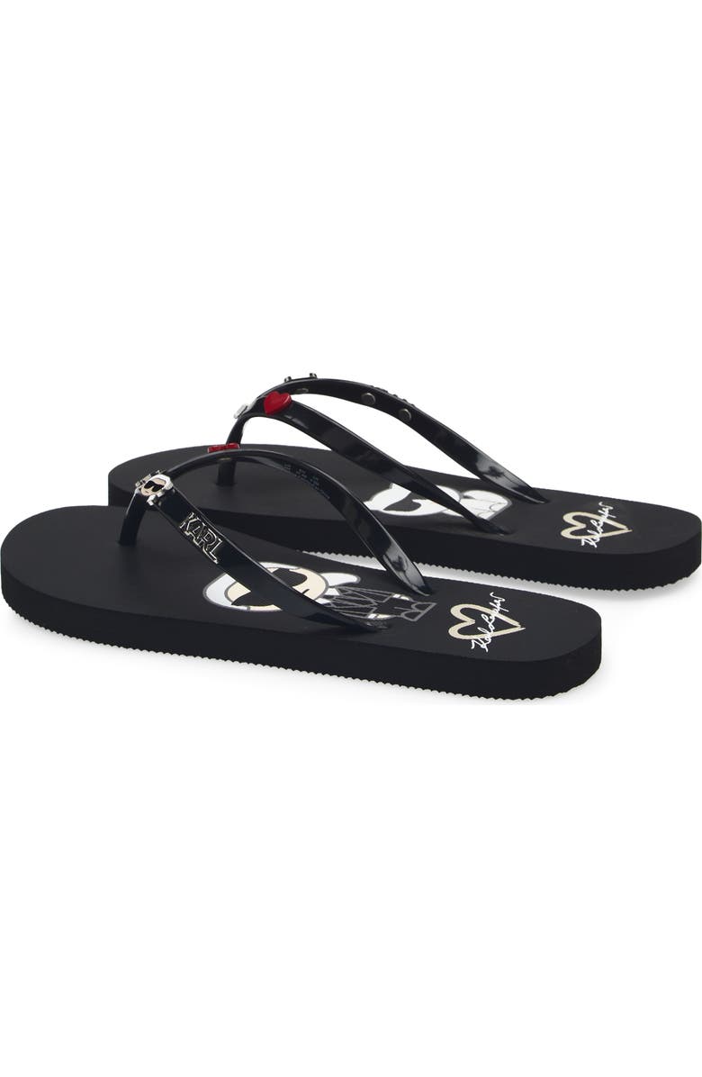 KARL LAGERFELD PARIS Zemi Flip Flop Sandal, Alternate, color, Black