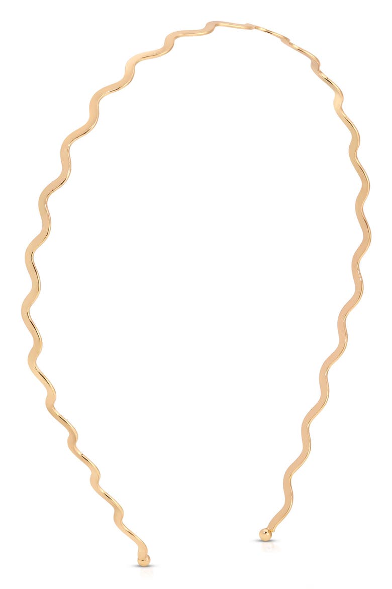 Zigzag Headband, Main, color, GOLD
