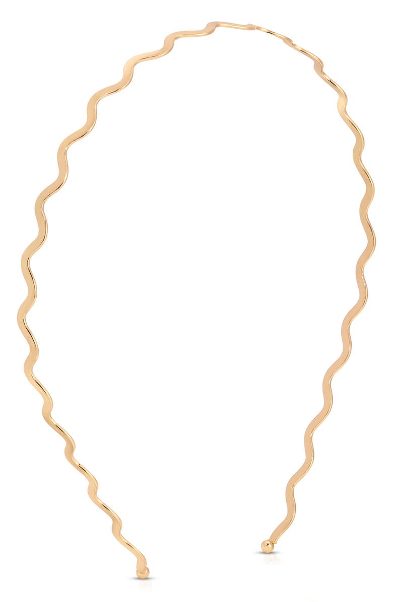 Ettika Zigzag Headband, Main, color, Gold