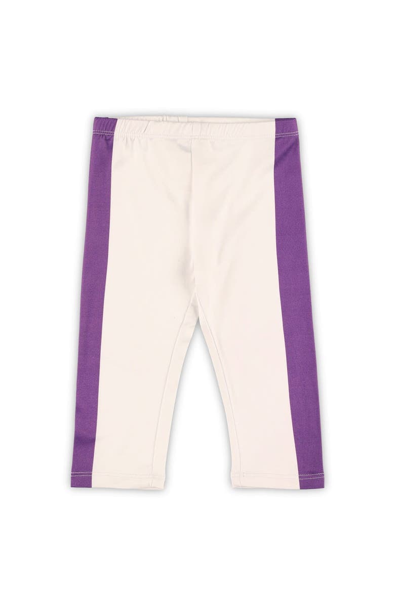 JERRY LEIGH Girls Infant Purple Minnesota Vikings Tailgate Game Day Bodysuit with Tutu, Headband & Leggings Cheerleader Set, Alternate, color, 