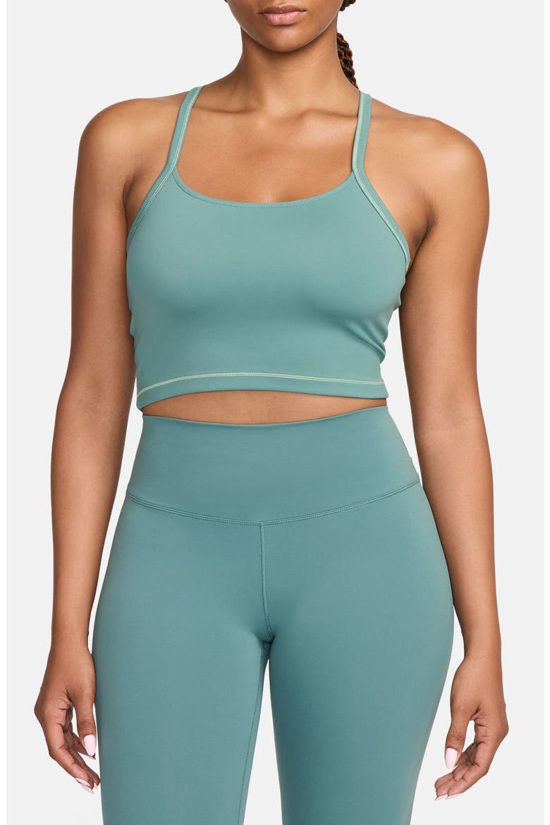 One Fitted Dri-FIT Crop Tank Top, Main, color, BICOASTAL/ BLACK