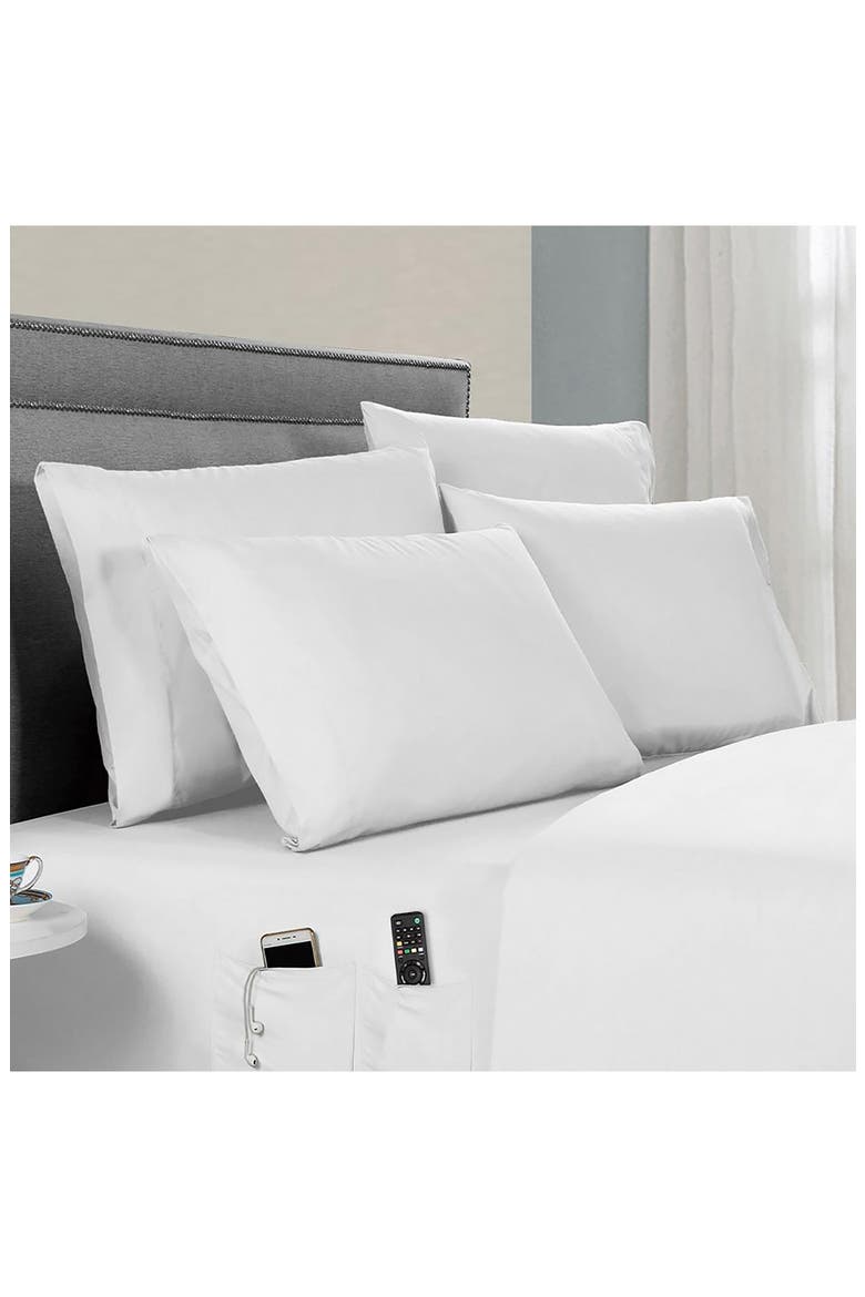 6-Piece Smart Sheet Set, Alternate, color, WHITE