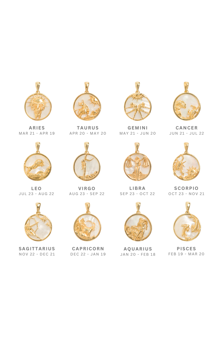 Freya Rose Zodiac Necklace, Alternate, color, Aquarius