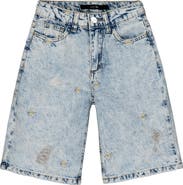 Joe's Jeans Kids' Jessie Loose Fit Embroidered Bermuda Shorts