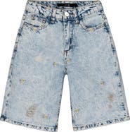 Joe's Jeans Kids' Jessie Loose Fit Embroidered Bermuda Shorts