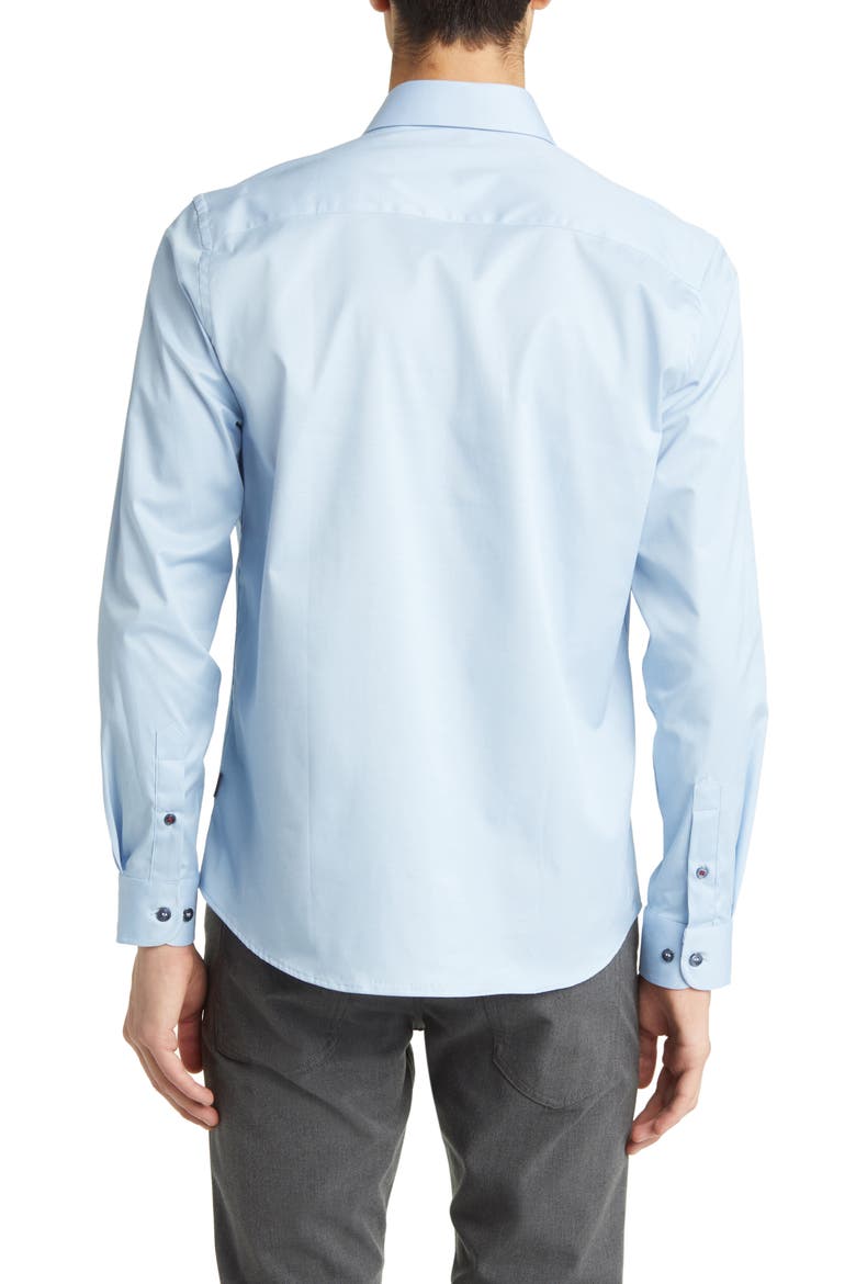 DRYTOUCH® Performance Sateen Button-Up Shirt, Alternate, color, LT. BLUE